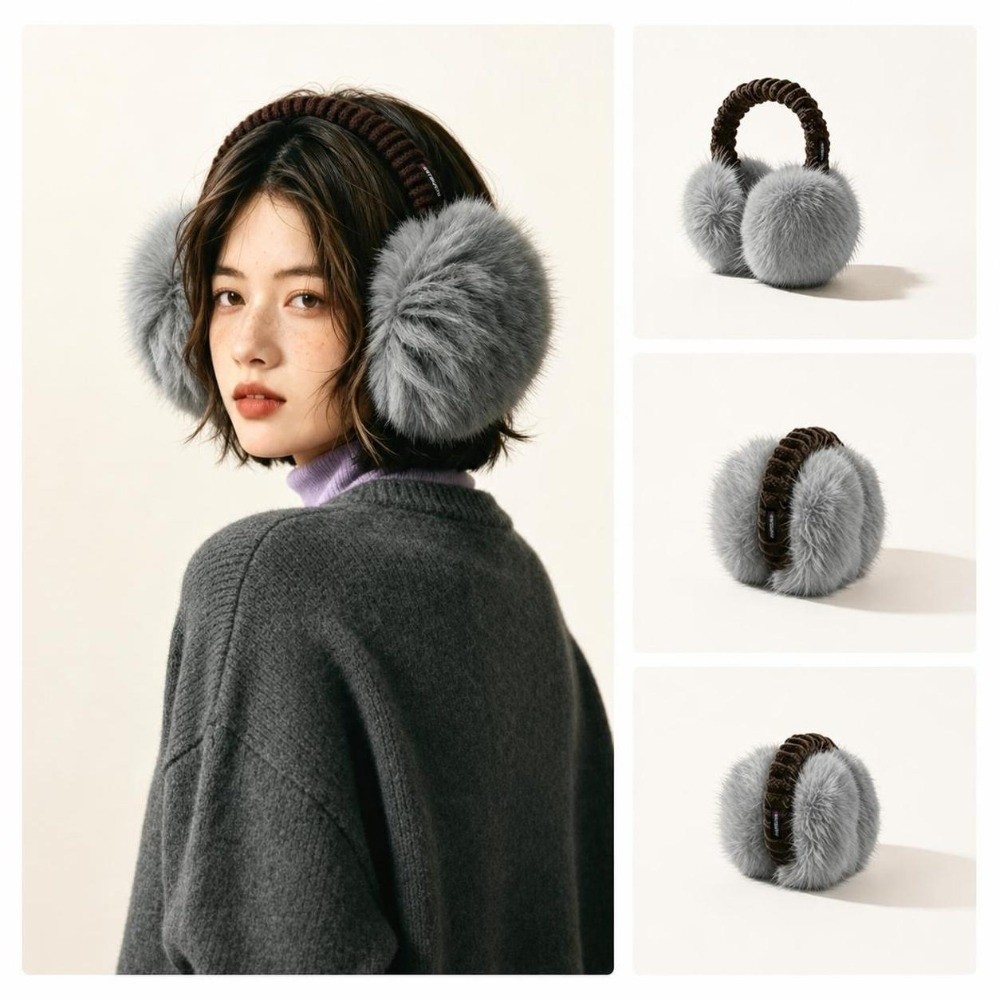 Earmuffs Foldable - Paraorecchie Morbidi Extra Grandi Pieghevoli, Regolabili,